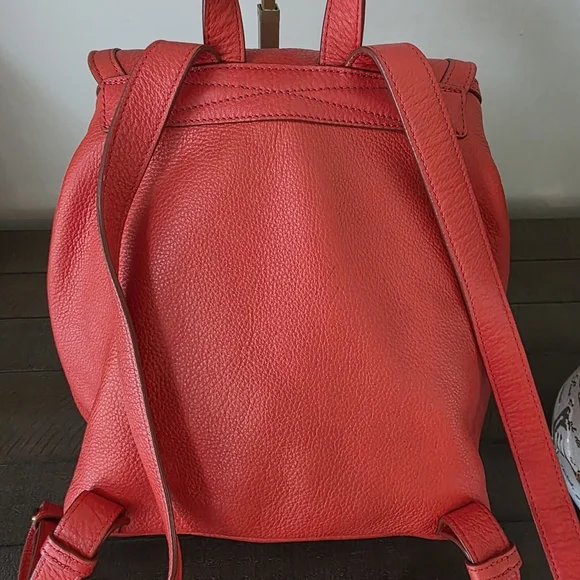 Marc By Marc Jacobs Cinch Backpack Burnt Orange Pebble Grain Leather - Picture 2 of 11